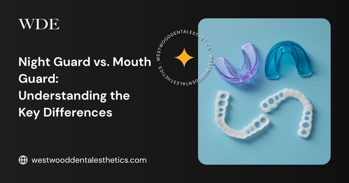 Dental guard comparison showing night guards and mouth guards for different oral health needs.