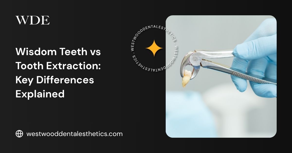 Dental forceps holding an extracted tooth, illustrating the differences between wisdom tooth removal and general tooth extraction procedures.